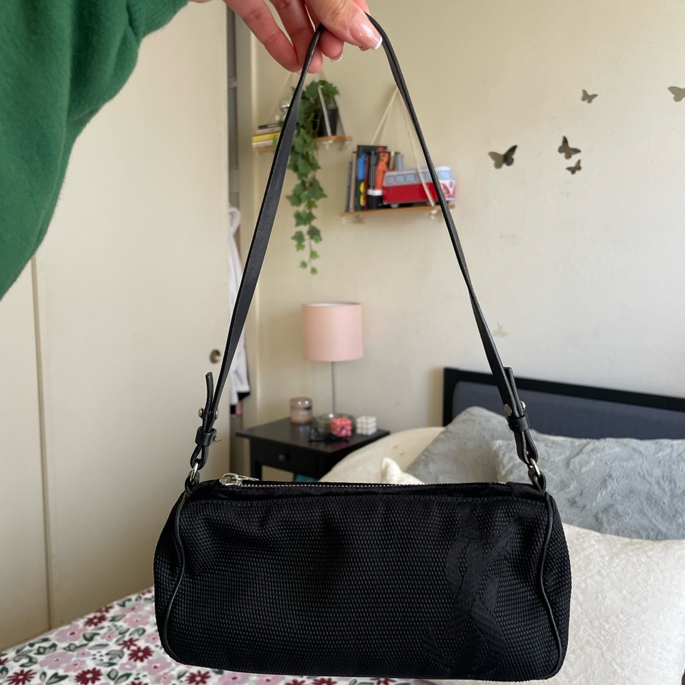 COPY - Yves Saint Laurent 2003 Black YSL Logo Mini Shoulder Bag